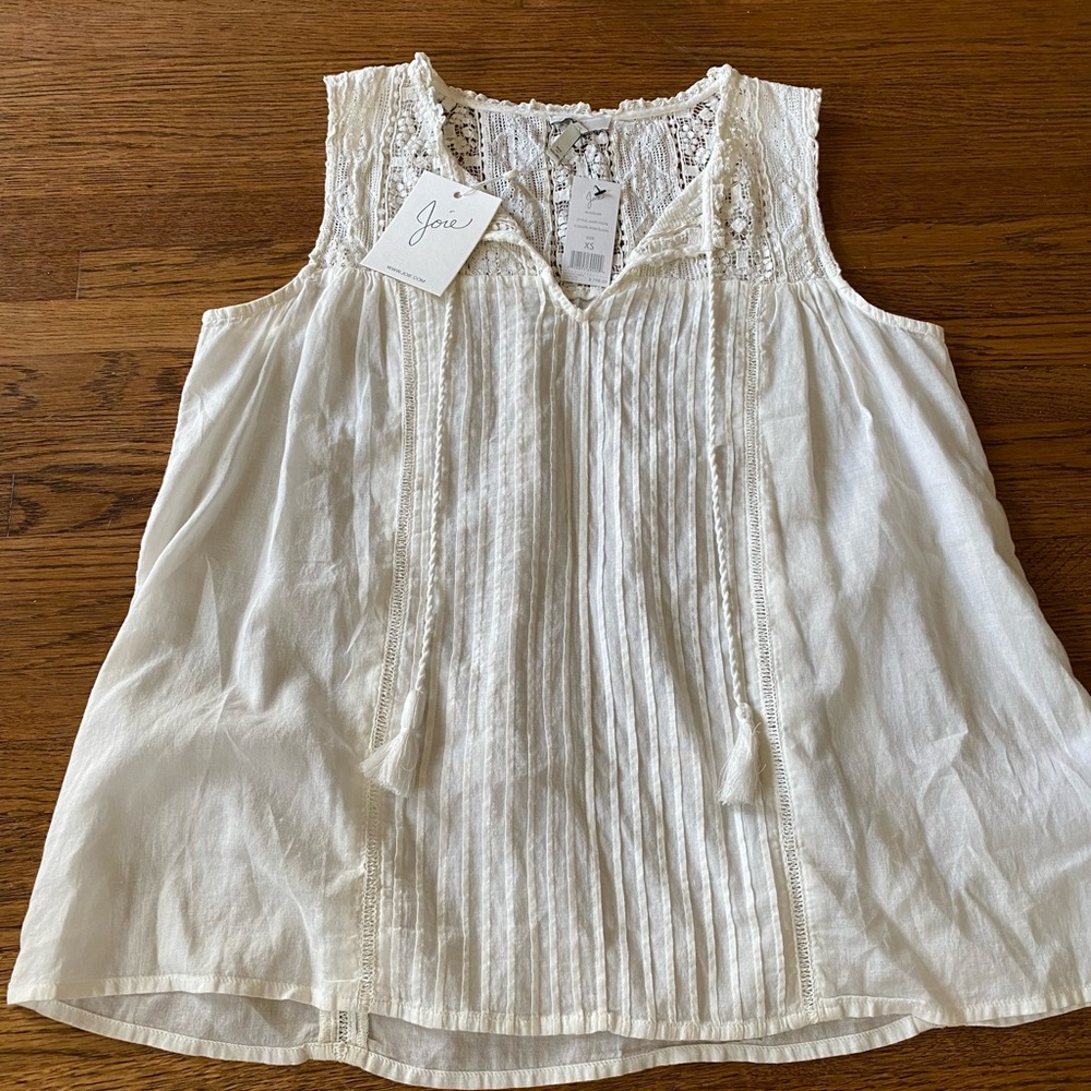 New Joie White Bohemian Tank